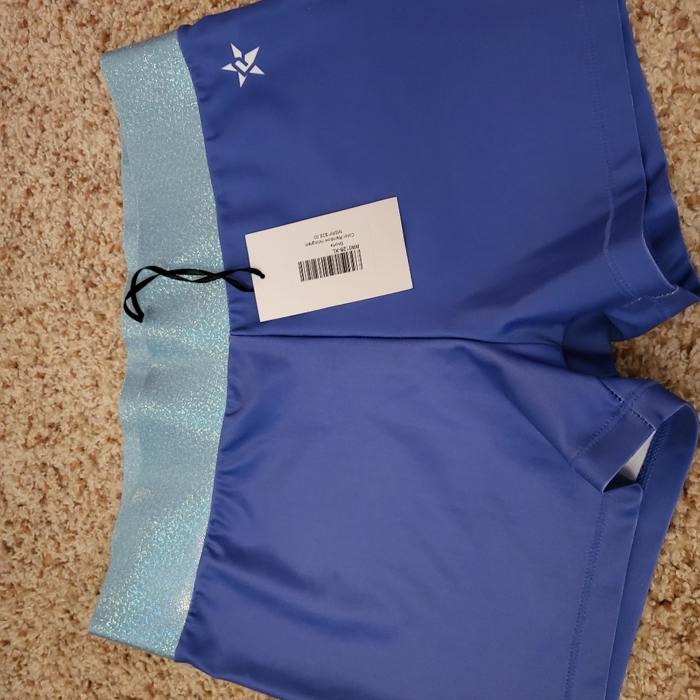 NWT Rebel Athletic Cheer Sparkle Shorts -  Adult Large AL